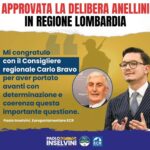 Approvata la delibera Anellini in Regione Lombardia